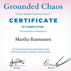 Certificate of Completion for Author Assistant School